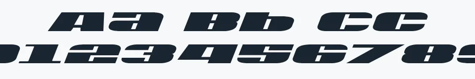 Rzeczywista próbka kroju U.S.A. Italic — Aa Bb Cc 0123456789