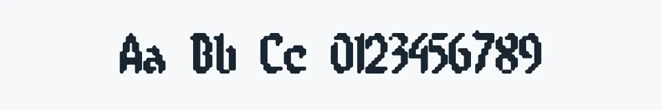 Podgląd czcionki 8-bit Limit R BRK