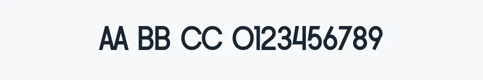 Rzeczywista próbka kroju SF Buttacup Lettering — Aa Bb Cc 0123456789