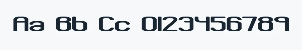 Rzeczywista próbka kroju Crackdown R BRK — Aa Bb Cc 0123456789