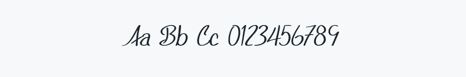 Rzeczywista próbka kroju SF Foxboro Script — Aa Bb Cc 0123456789
