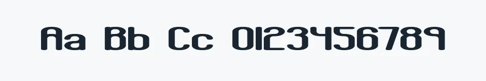 Rzeczywista próbka kroju Bobcaygeon BRK — Aa Bb Cc 0123456789