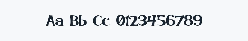 Rzeczywista próbka kroju KookyRegular — Aa Bb Cc 0123456789