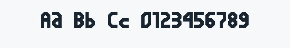 Rzeczywista próbka kroju D3 Beatmapism Neo — Aa Bb Cc 0123456789