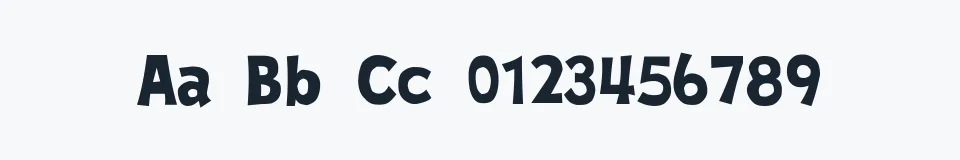 Rzeczywista próbka kroju D3 Streetism — Aa Bb Cc 0123456789