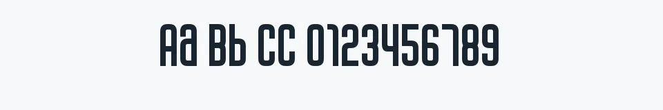 Rzeczywista próbka kroju D3 Smartism TypeB — Aa Bb Cc 0123456789