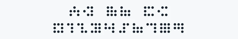 Rzeczywista próbka kroju 3x3 dots — Aa Bb Cc 0123456789
