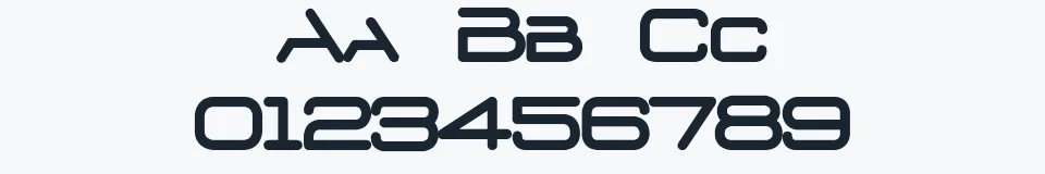 Rzeczywista próbka kroju D3 Euronism Bold — Aa Bb Cc 0123456789