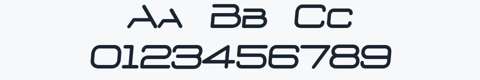 Rzeczywista próbka kroju D3 Euronism italic — Aa Bb Cc 0123456789