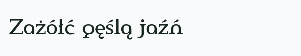 Rzeczywisty podgląd fontu Amerika – Zażółć gęślą jaźń