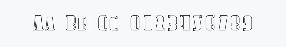 Podgląd czcionki Avondale SC Outline