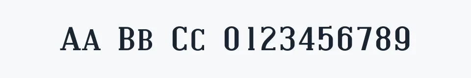 Rzeczywista próbka kroju Covington SC Exp — Aa Bb Cc 0123456789