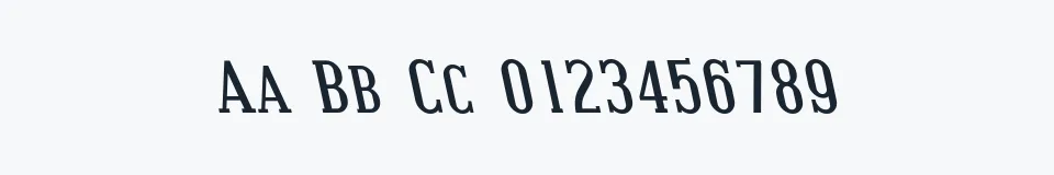 Rzeczywista próbka kroju Covington SC Rev Italic — Aa Bb Cc 0123456789