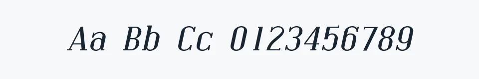 Rzeczywista próbka kroju Covington Exp — Aa Bb Cc 0123456789