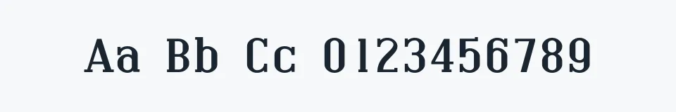 Rzeczywista próbka kroju Covington Exp — Aa Bb Cc 0123456789