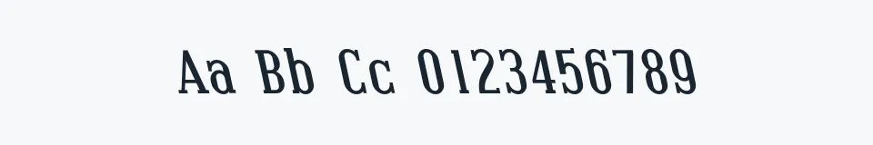 Rzeczywista próbka kroju Covington Rev Italic — Aa Bb Cc 0123456789