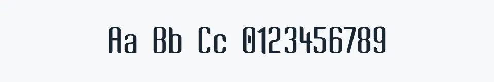 Rzeczywista próbka kroju Kandide Wide — Aa Bb Cc 0123456789