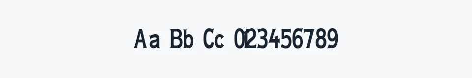 Rzeczywista próbka kroju Lady Copra Narrow — Aa Bb Cc 0123456789