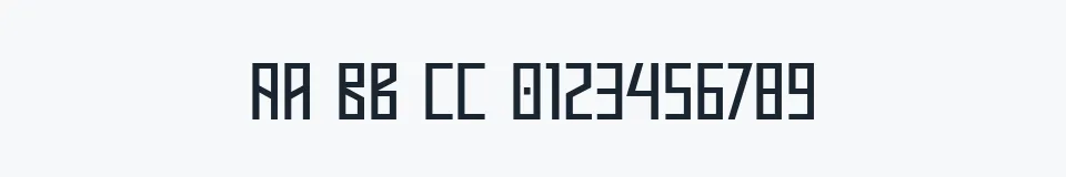 Rzeczywista próbka kroju Mastodon — Aa Bb Cc 0123456789