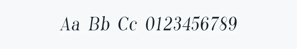 Rzeczywista próbka kroju Phosphorus Chloride — Aa Bb Cc 0123456789