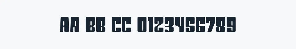Rzeczywista próbka kroju Plastic No.29 — Aa Bb Cc 0123456789