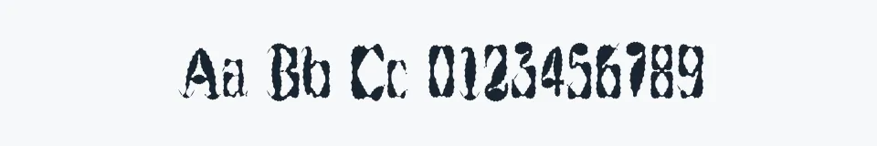 Rzeczywista próbka kroju Get Burnt — Aa Bb Cc 0123456789