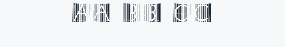 Rzeczywista próbka kroju XperimentypoStripes-Two — Aa Bb Cc 0123456789
