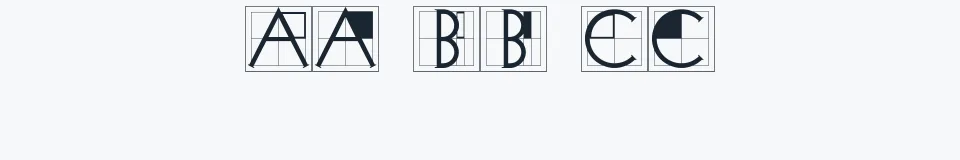 Rzeczywista próbka kroju XperimentypoThree — Aa Bb Cc 0123456789
