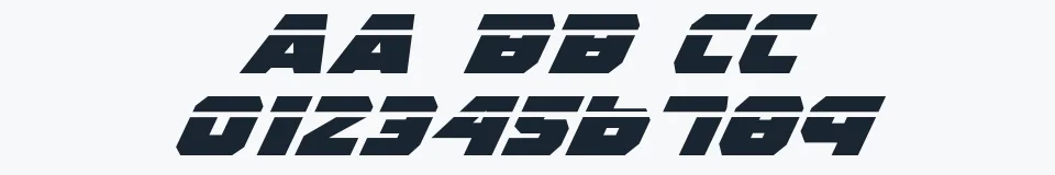 Rzeczywista próbka kroju Rogue Hero LasEx Italic — Aa Bb Cc 0123456789