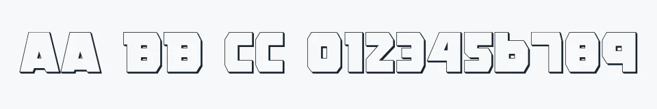 Rzeczywista próbka kroju Rogue Hero Outline — Aa Bb Cc 0123456789