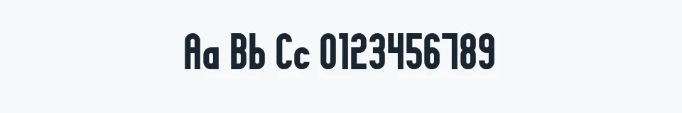 Rzeczywista próbka kroju Slimaniabold — Aa Bb Cc 0123456789
