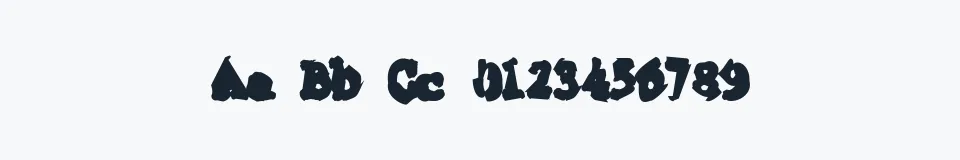 Rzeczywista próbka kroju Type2 — Aa Bb Cc 0123456789
