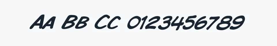 Podgląd czcionki VTCKomixationSCItalic