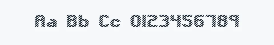 Rzeczywista próbka kroju Volatile 1 BRK — Aa Bb Cc 0123456789