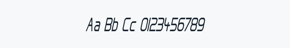 Podgląd czcionki Hall Fetica Narrow Italic