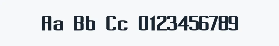 Rzeczywista próbka kroju Pecot — Aa Bb Cc 0123456789