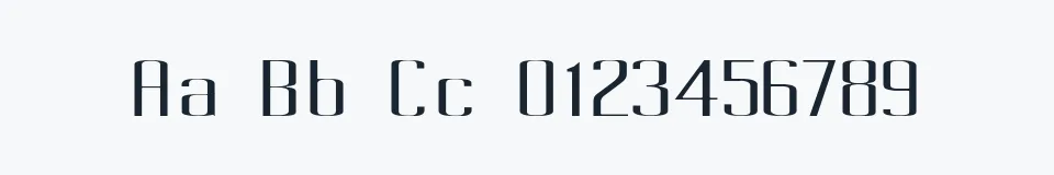 Rzeczywista próbka kroju Pecot — Aa Bb Cc 0123456789