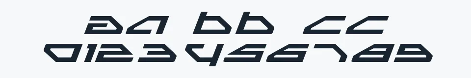 Rzeczywista próbka kroju Spylord Expanded Italic — Aa Bb Cc 0123456789