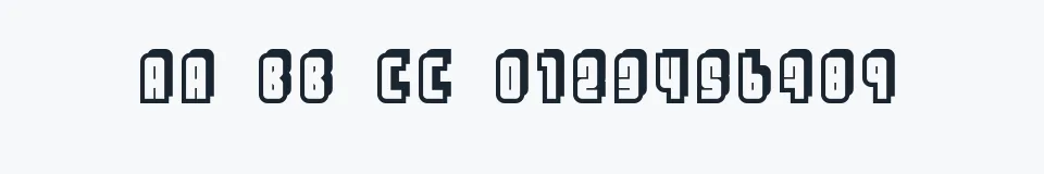 Rzeczywista próbka kroju Letters — Aa Bb Cc 0123456789