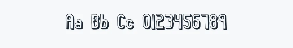 Rzeczywista próbka kroju Euphoric 3D (BRK) — Aa Bb Cc 0123456789