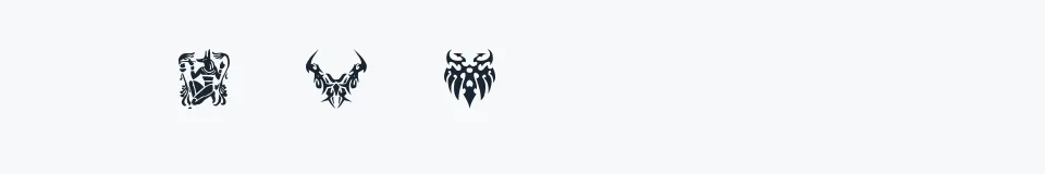 Rzeczywista próbka kroju Tattoo — Aa Bb Cc 0123456789