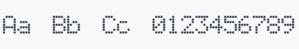 Podgląd czcionki LCD Display Grid