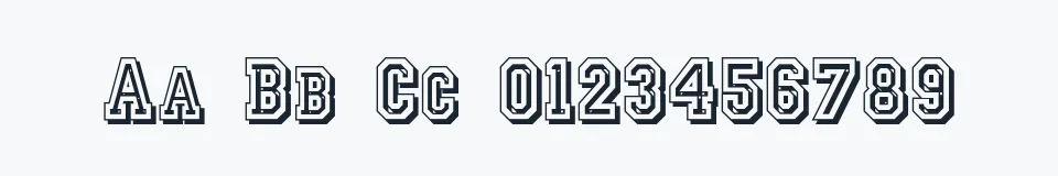 Podgląd czcionki JerseyLetters