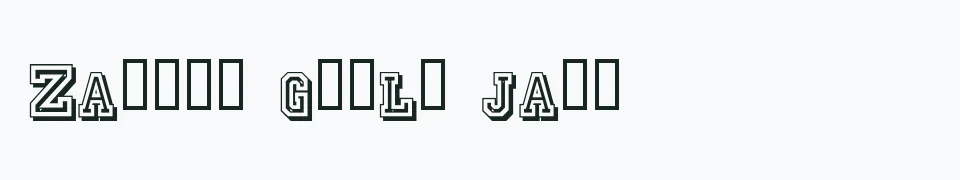 Rzeczywisty podgląd fontu JerseyLetters – Zażółć gęślą jaźń