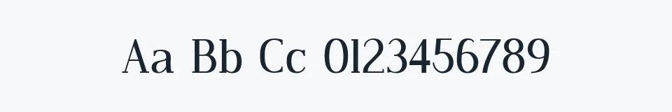 Rzeczywista próbka kroju Dustismo Italic — Aa Bb Cc 0123456789