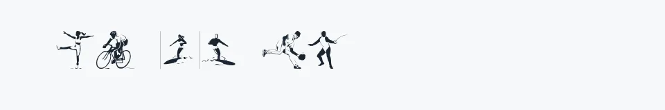 Rzeczywista próbka kroju Sports 1 — Aa Bb Cc 0123456789