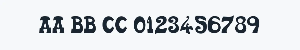 Rzeczywista próbka kroju Basca — Aa Bb Cc 0123456789