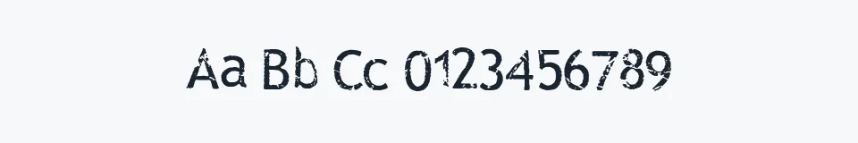 Rzeczywista próbka kroju Rub This! — Aa Bb Cc 0123456789