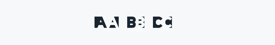 Rzeczywista próbka kroju Cheatin — Aa Bb Cc 0123456789