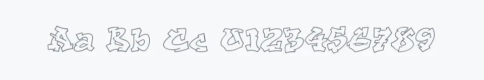 Rzeczywista próbka kroju Aerosol — Aa Bb Cc 0123456789